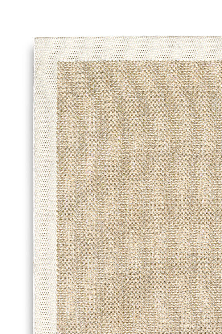 Agra Beyaz Çerçeveli Bej Sisal Dokuma Kolay Temizlenebilen Mutfak Salon Koridor ve Balkon Halısı Ar04 - 3