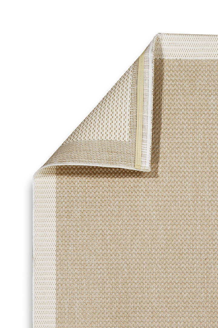 Agra Beyaz Çerçeveli Bej Sisal Dokuma Kolay Temizlenebilen Mutfak Salon Koridor ve Balkon Halısı Ar04 - 4