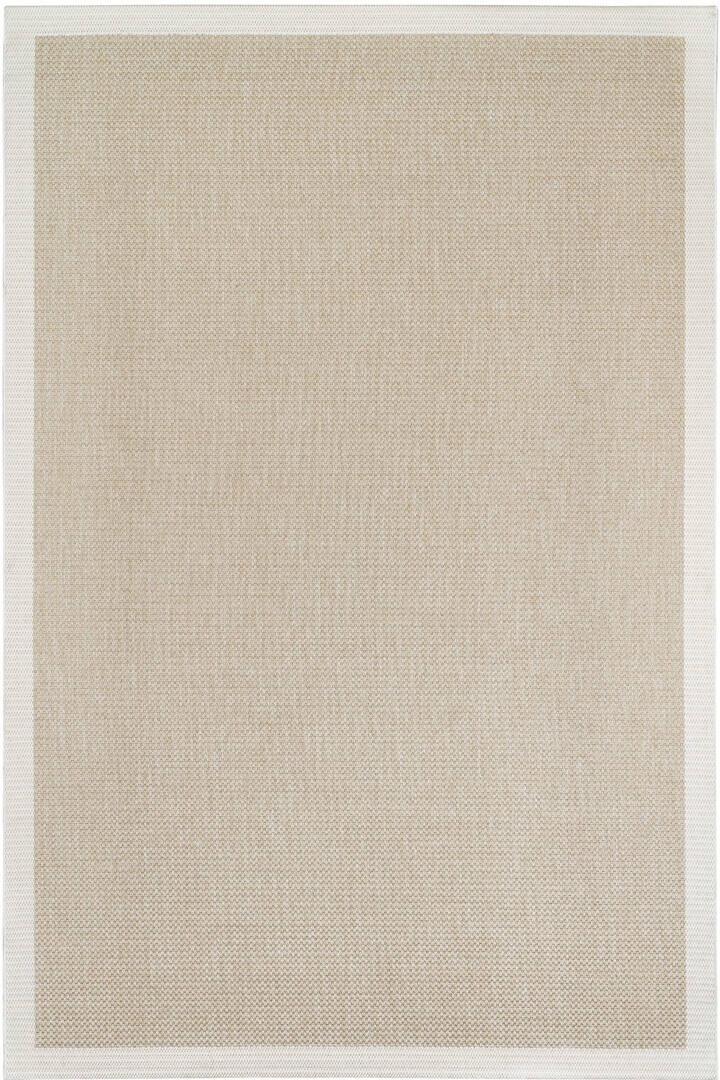Agra Beyaz Çerçeveli Bej Sisal Dokuma Kolay Temizlenebilen Mutfak Salon Koridor ve Balkon Halısı Ar04 - 2