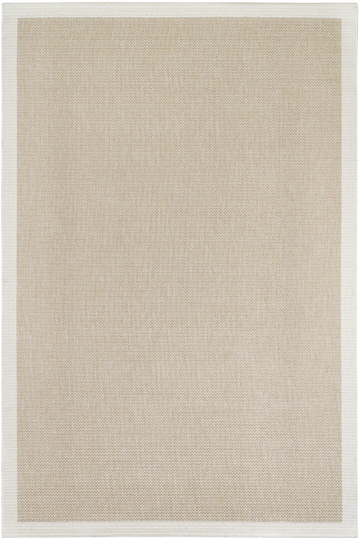 Agra Beyaz Çerçeveli Bej Sisal Dokuma Kolay Temizlenen Mutfak Salon Koridor ve Balkon Halısı Ar04 - Frenda (1)