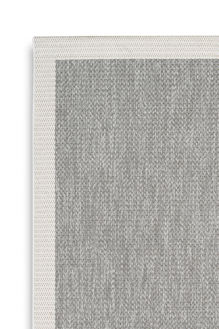 Agra Beyaz Çerçeveli Gri Sisal Dokuma Kolay Temizlenebilen Mutfak Salon Koridor ve Balkon Halısı Ar05 - 3