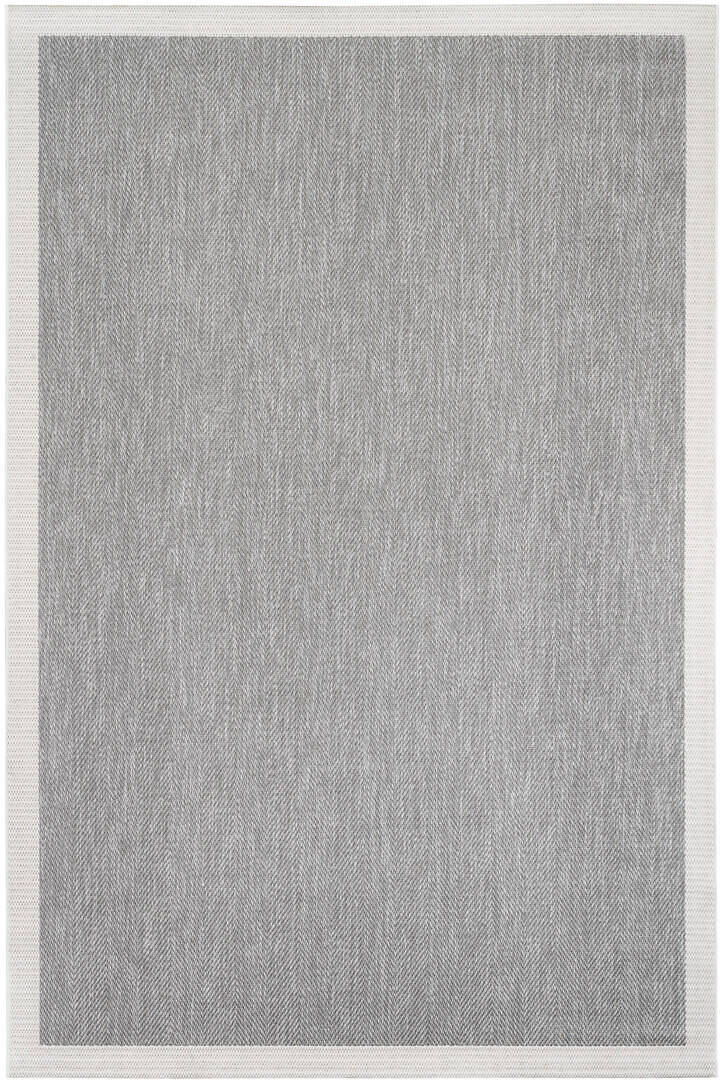 Agra Beyaz Çerçeveli Gri Sisal Dokuma Kolay Temizlenen Mutfak Salon Koridor ve Balkon Halısı Ar03 - 2