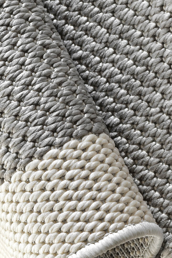 Agra Beyaz Çerçeveli Gri Sisal Dokuma Kolay Temizlenen Mutfak Salon Koridor ve Balkon Halısı Ar05 - 4