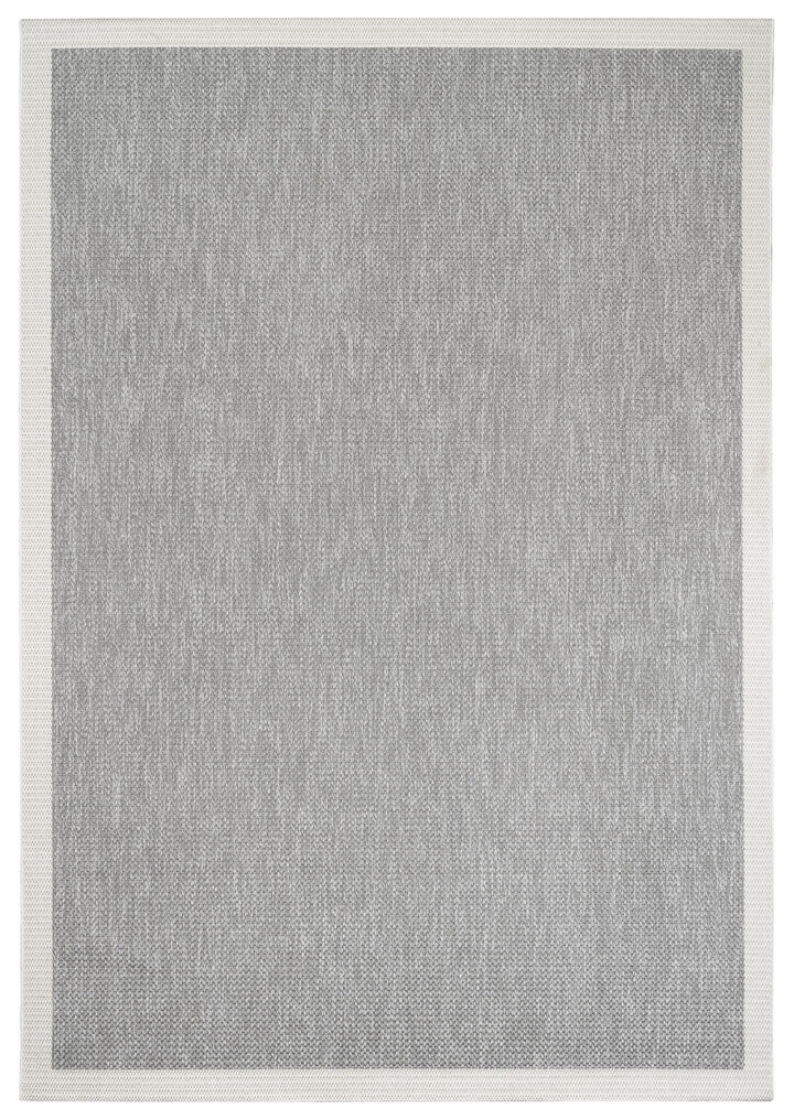 Agra Beyaz Çerçeveli Gri Sisal Dokuma Kolay Temizlenen Mutfak Salon Koridor ve Balkon Halısı Ar05 - Frenda (1)