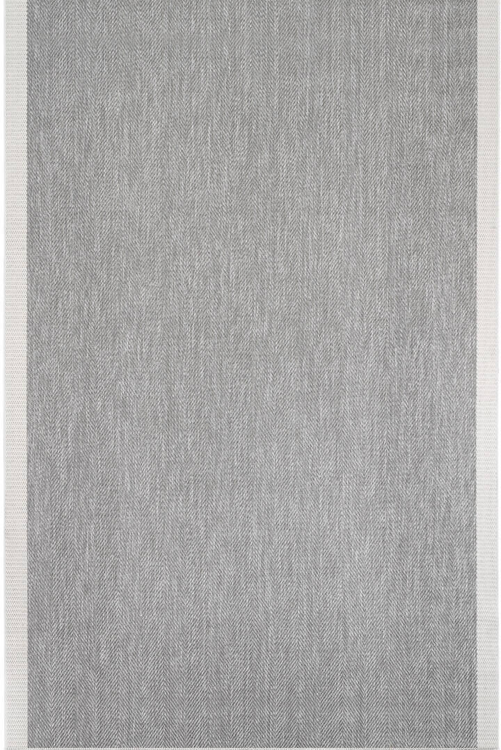 Agra Özel Ölçü Kesme Beyaz Bordürlü Gri Sisal Dokuma Kolay Temizlenebilen Yolluk Halı Ar03 - 2