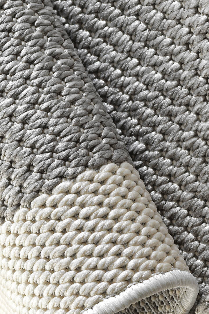 Agra Özel Ölçü Kesme Beyaz Bordürlü Gri Sisal Dokuma Kolay Temizlenebilen Yolluk Halı Ar05 - 7