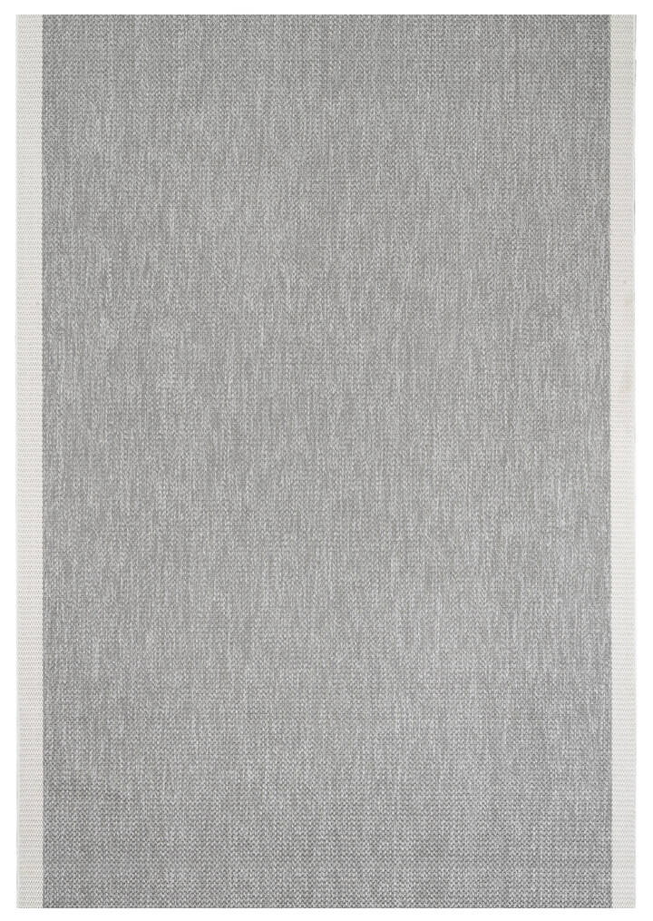 Agra Özel Ölçü Kesme Beyaz Bordürlü Gri Sisal Dokuma Kolay Temizlenebilen Yolluk Halı Ar05 - 2