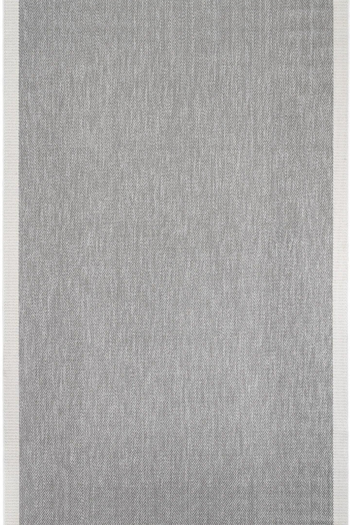 Agra Özel Ölçü Kesme Beyaz Bordürlü Gri Sisal Dokuma Kolay Temizlenen Yolluk Halı Ar03 - 3