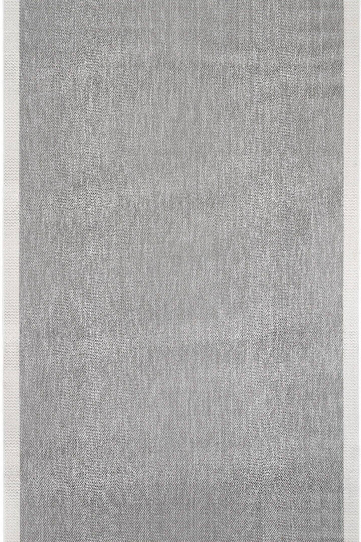 Agra Özel Ölçü Kesme Beyaz Bordürlü Gri Sisal Dokuma Kolay Temizlenen Yolluk Halı Ar03 - 3