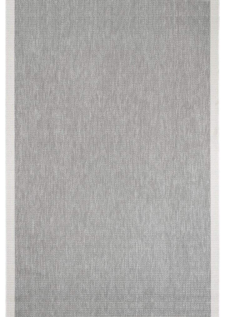 Agra Özel Ölçü Kesme Beyaz Bordürlü Gri Sisal Dokuma Kolay Temizlenen Yolluk Halı Ar05 - 3