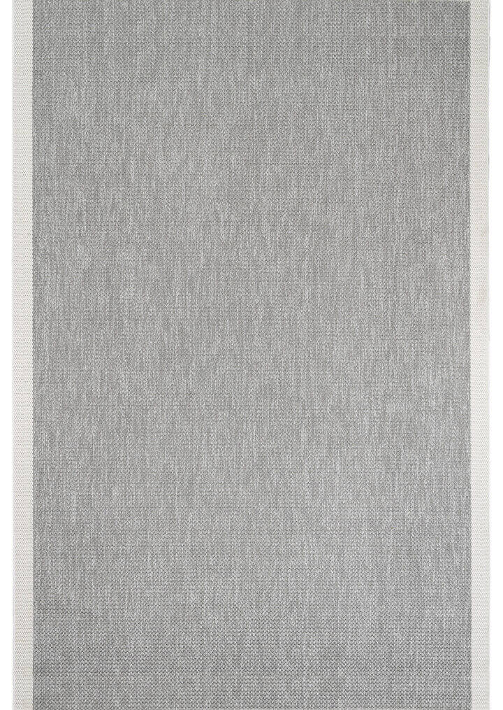 Agra Özel Ölçü Kesme Beyaz Bordürlü Gri Sisal Dokuma Kolay Temizlenen Yolluk Halı Ar05 - 3