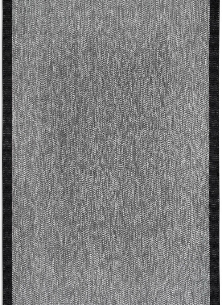 Agra Özel Ölçü Kesme Siyah Bordürlü Gri Sisal Dokuma Kolay Temizlenen Yolluk Halı Ar01					 - 3