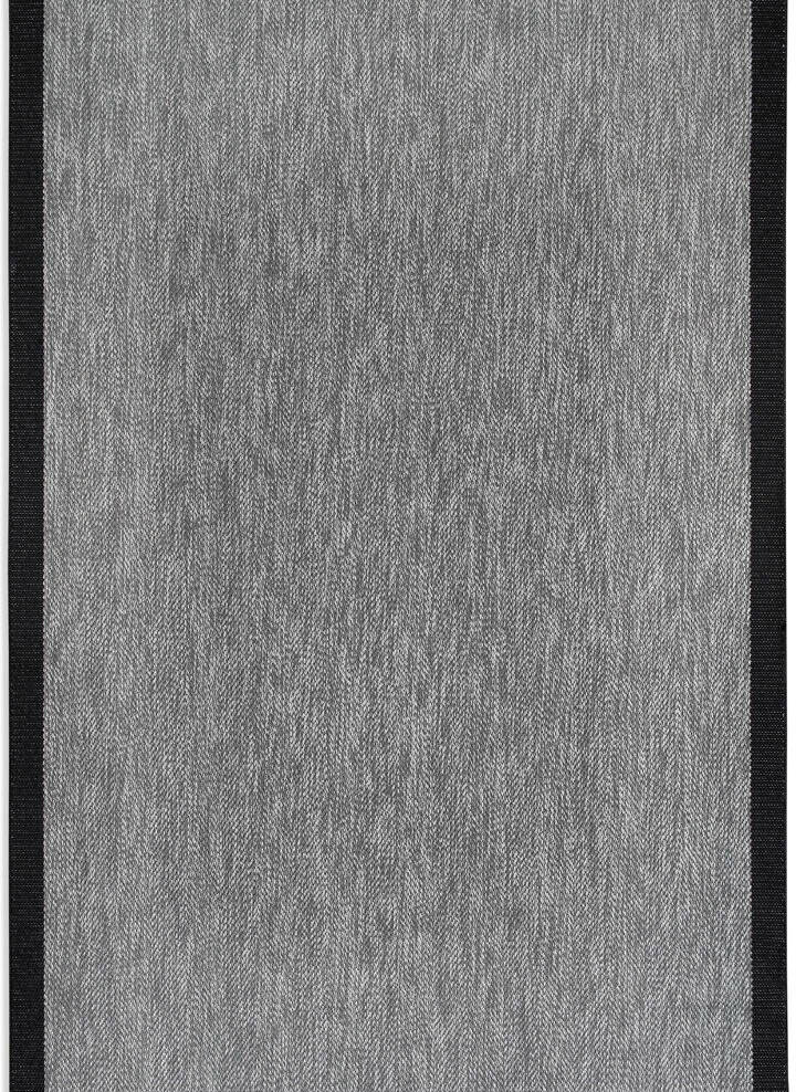 Agra Özel Ölçü Kesme Siyah Bordürlü Gri Sisal Dokuma Kolay Temizlenen Yolluk Halı Ar01					 - 3