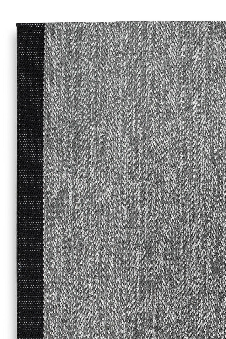 Agra Özel Ölçü Kesme Siyah Bordürlü Gri Sisal Dokuma Kolay Temizlenen Yolluk Halı Ar01					 - 4