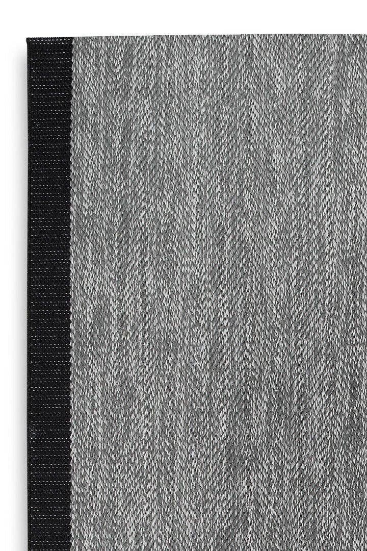Agra Özel Ölçü Kesme Siyah Bordürlü Gri Sisal Dokuma Kolay Temizlenen Yolluk Halı Ar01					 - 4