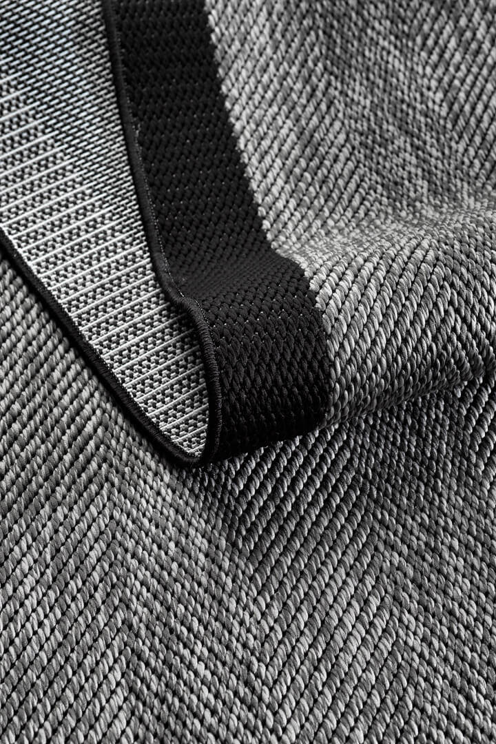 Agra Yuvarlak Siyah Çerçeveli Gri Sisal Dokuma Kolay Temizlenebilen Mutfak Salon ve Balkon Halısı Ar01 - 2