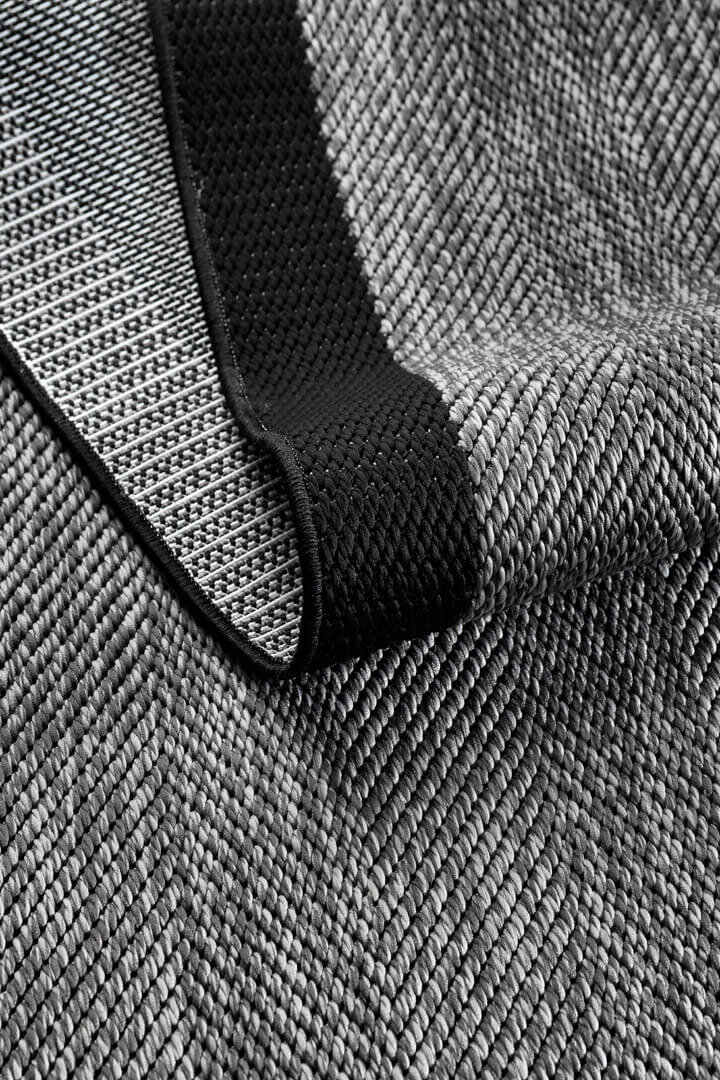 Agra Yuvarlak Siyah Çerçeveli Gri Sisal Dokuma Kolay Temizlenen Mutfak Salon ve Balkon Halısı Ar01 - Frenda (1)