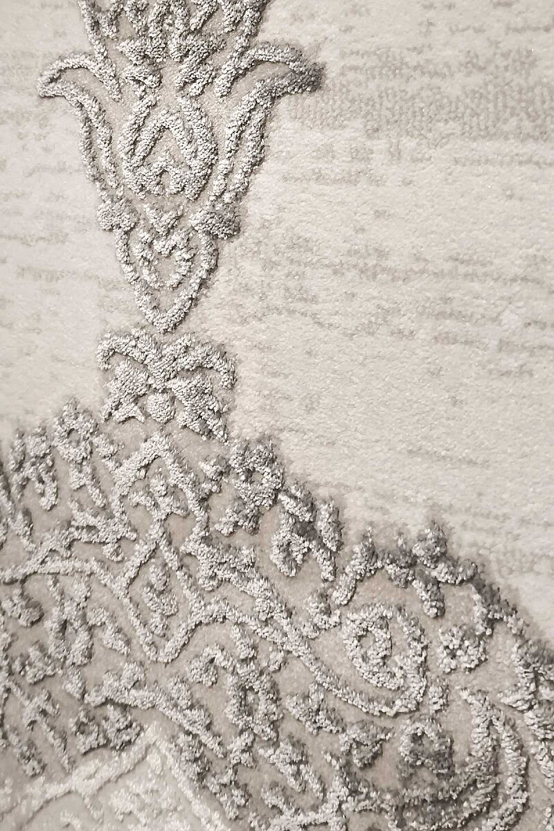 Alya Klasik Oryantal Tasarım Göbekli Halı Al02 Gri - Frenda (1)