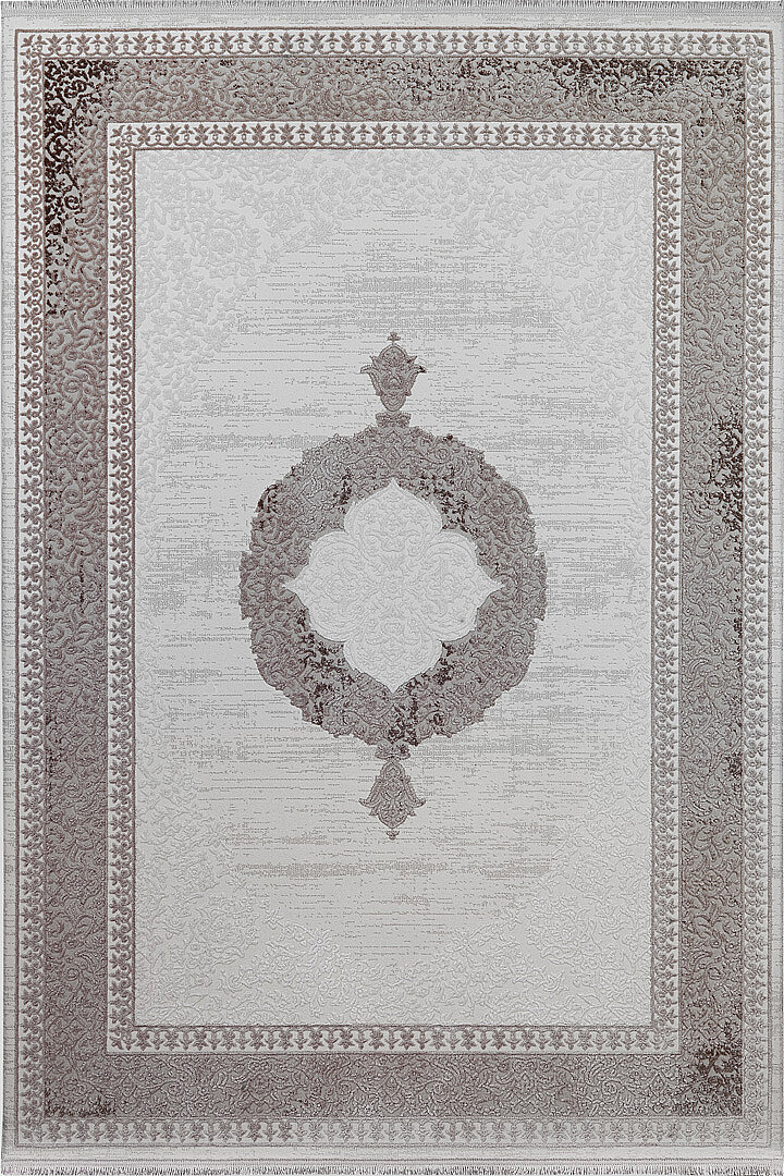 Alya Klasik Oryantal Tasarım Göbekli Halı Al02 Kahve - Frenda