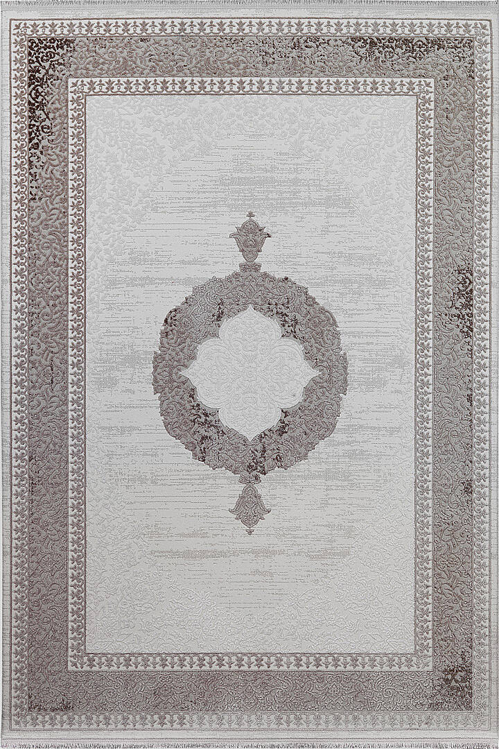 Alya Klasik Oryantal Tasarım Göbekli Halı Al02 Kahve - 1