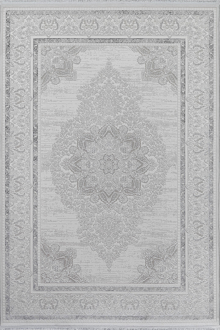 Alya Klasik Oryantal Tasarım Göbekli Halı Al03 Gri 