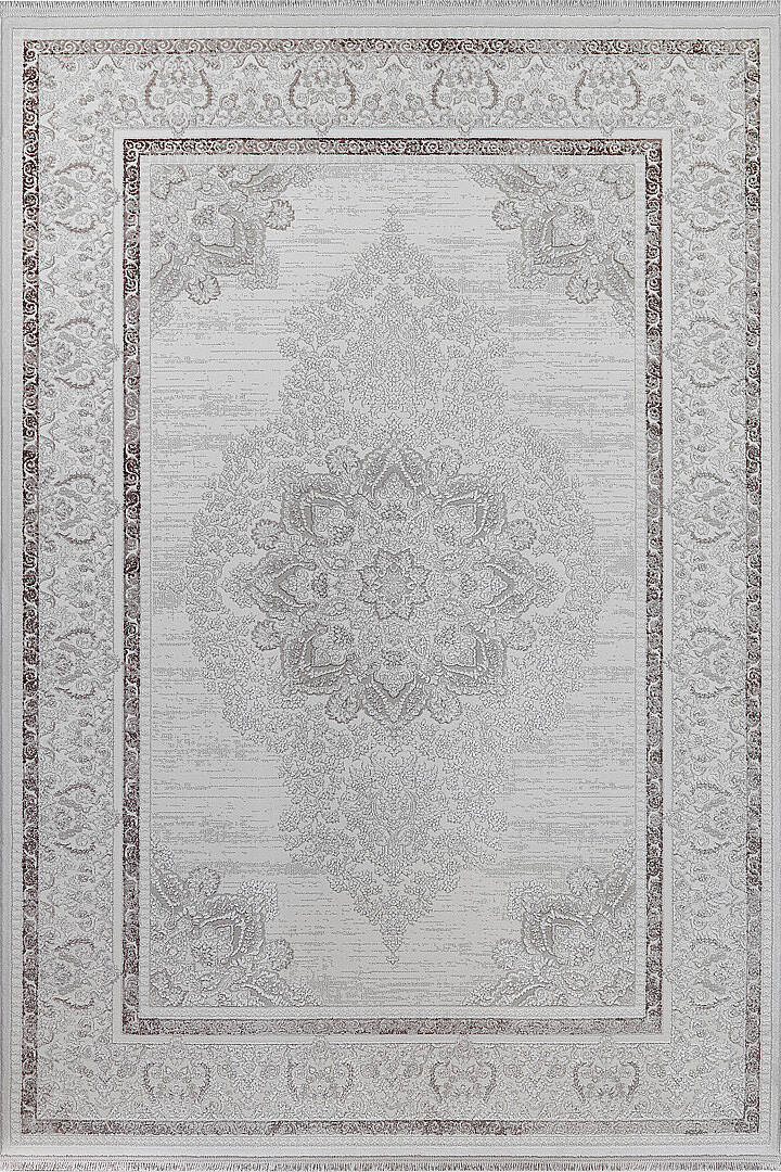 Alya Klasik Oryantal Tasarım Göbekli Halı Al03 Kahve - 1