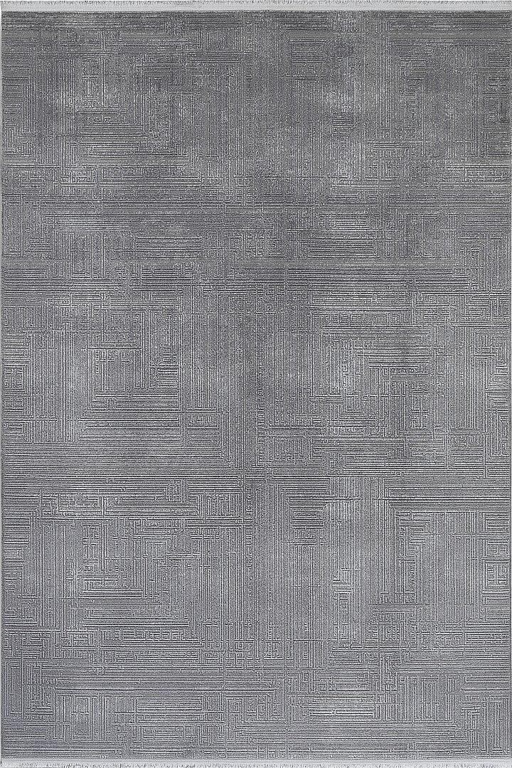 Alya Modern İtalyan Tasarım Makine Halısı Al01 Gri 