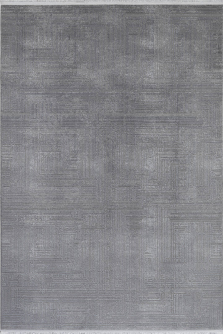 Alya Modern İtalyan Tasarım Makine Halısı Al01 Gri - 1