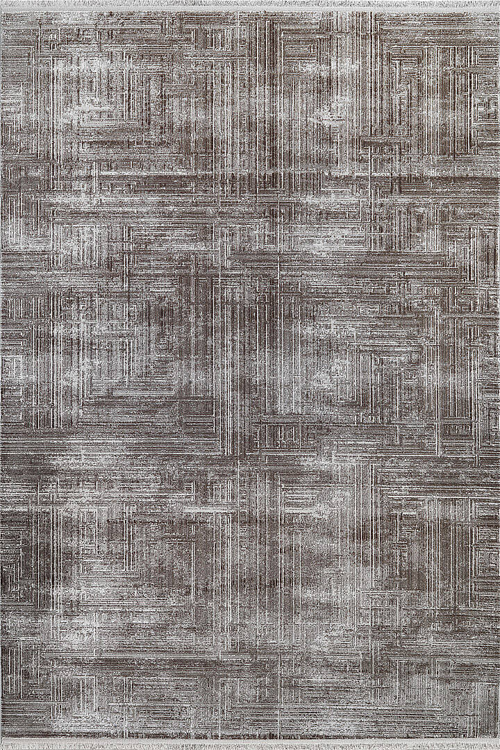 Alya Modern İtalyan Tasarım Makine Halısı Al01 Kahve - 1