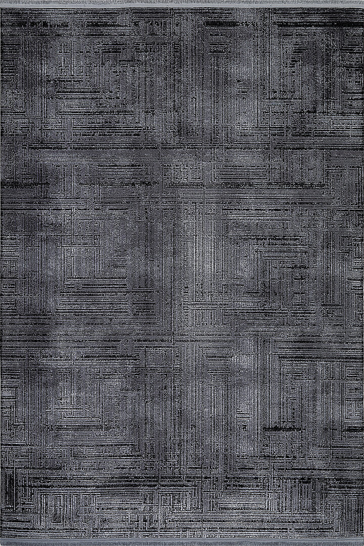 Alya Modern İtalyan Tasarım Makine Halısı Al01 Siyah - Frenda