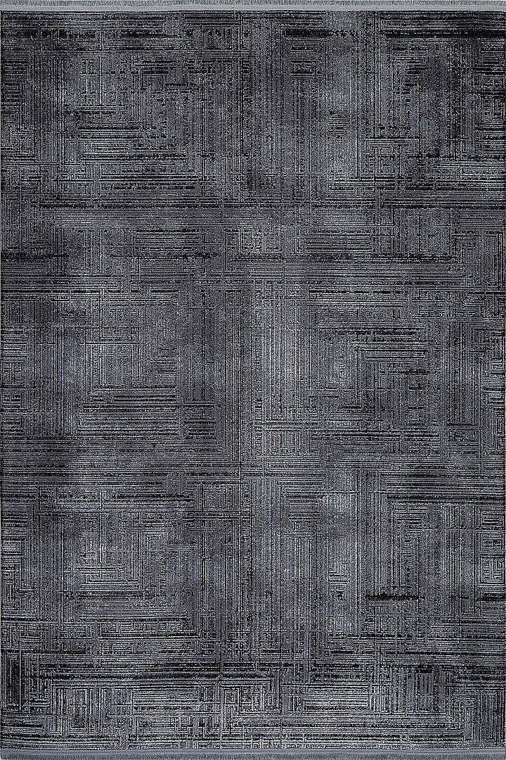 Alya Modern İtalyan Tasarım Makine Halısı Al01 Siyah - 1