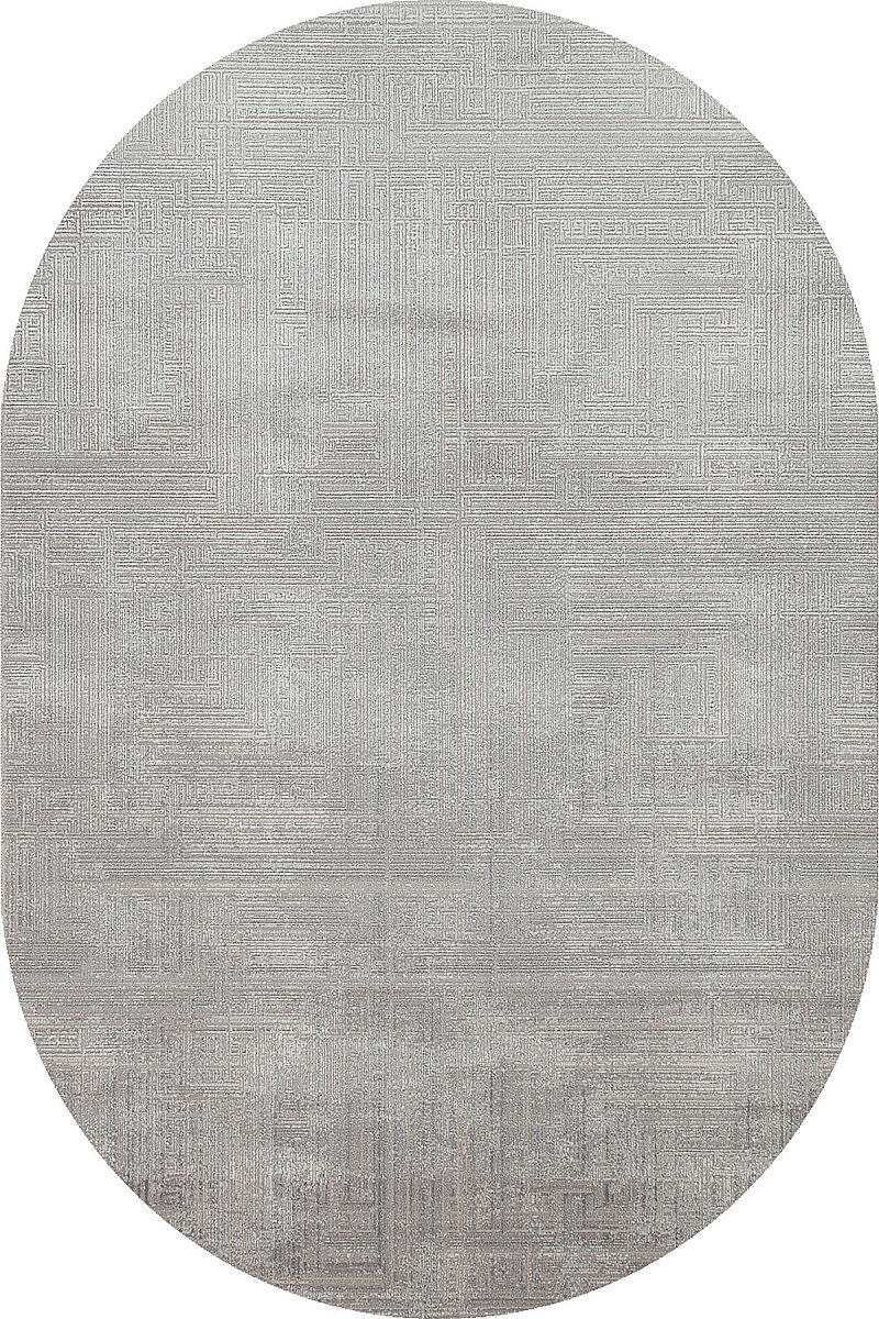 Alya Modern İtalyan Tasarım Makine Oval Halı Al01 Gri - Frenda (1)