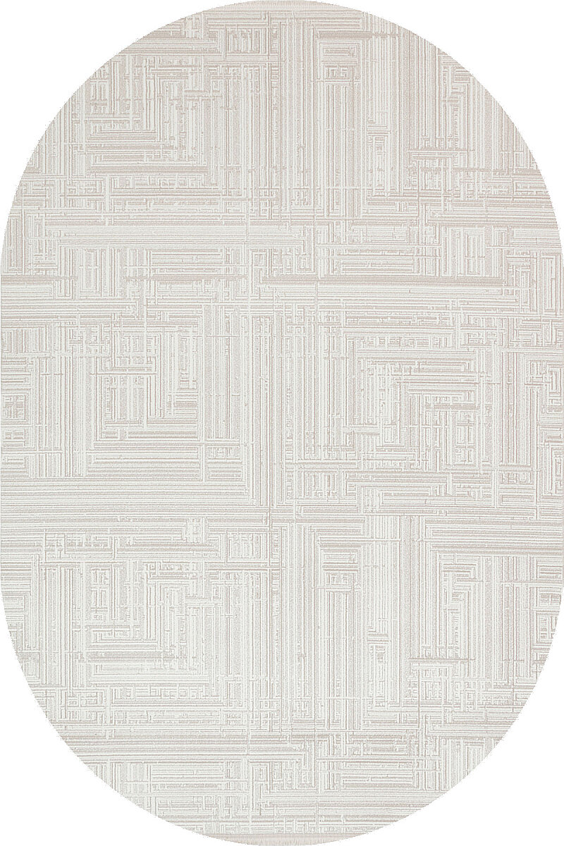 Alya Modern İtalyan Tasarım Makine Oval Halı Al01 Kemik - Frenda (1)