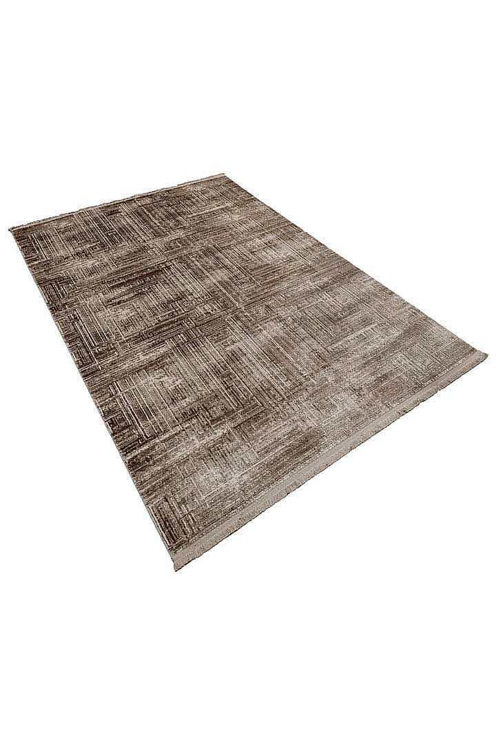 Alya Modern İtalyan Tasarım Makine Yolluk Kesme Halı Al01 Kahve - 3