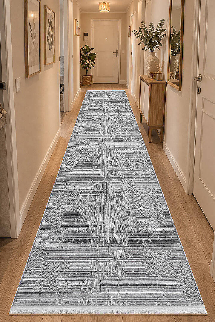 Alya Modern İtalyan Tasarım Makine Yolluk Kesme Halı Al01 Kemik - 1