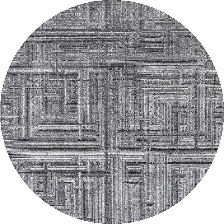 Alya Modern İtalyan Tasarım Makine Yuvarlak Halı Al01 Gri - 1