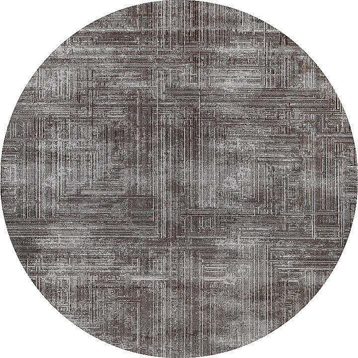 Alya Modern İtalyan Tasarım Makine Yuvarlak Halı Al01 Kahve 