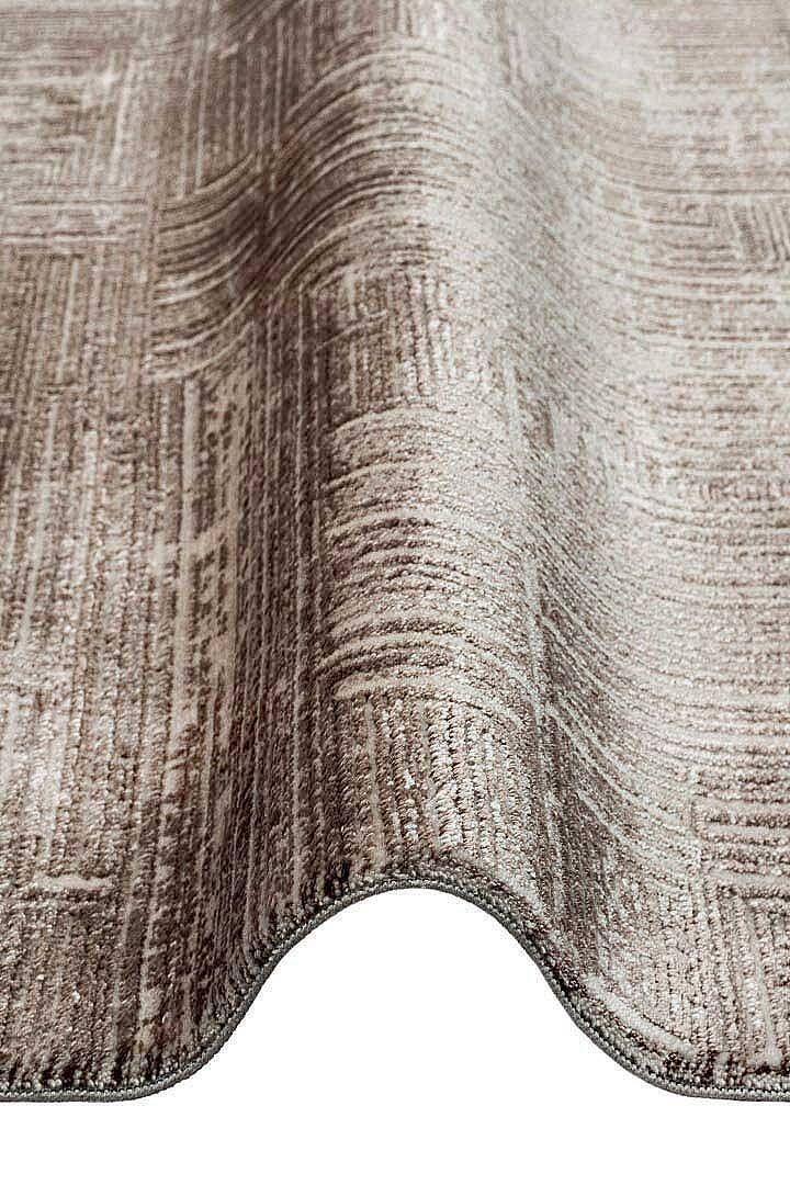 Alya Modern İtalyan Tasarım Makine Yuvarlak Halı Al01 Kahve - 4