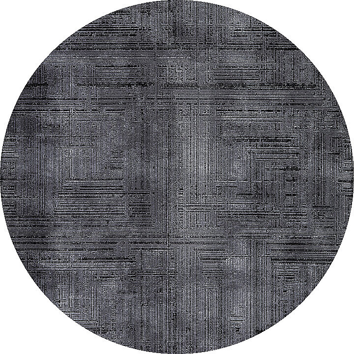 Alya Modern İtalyan Tasarım Makine Yuvarlak Halı Al01 Siyah 