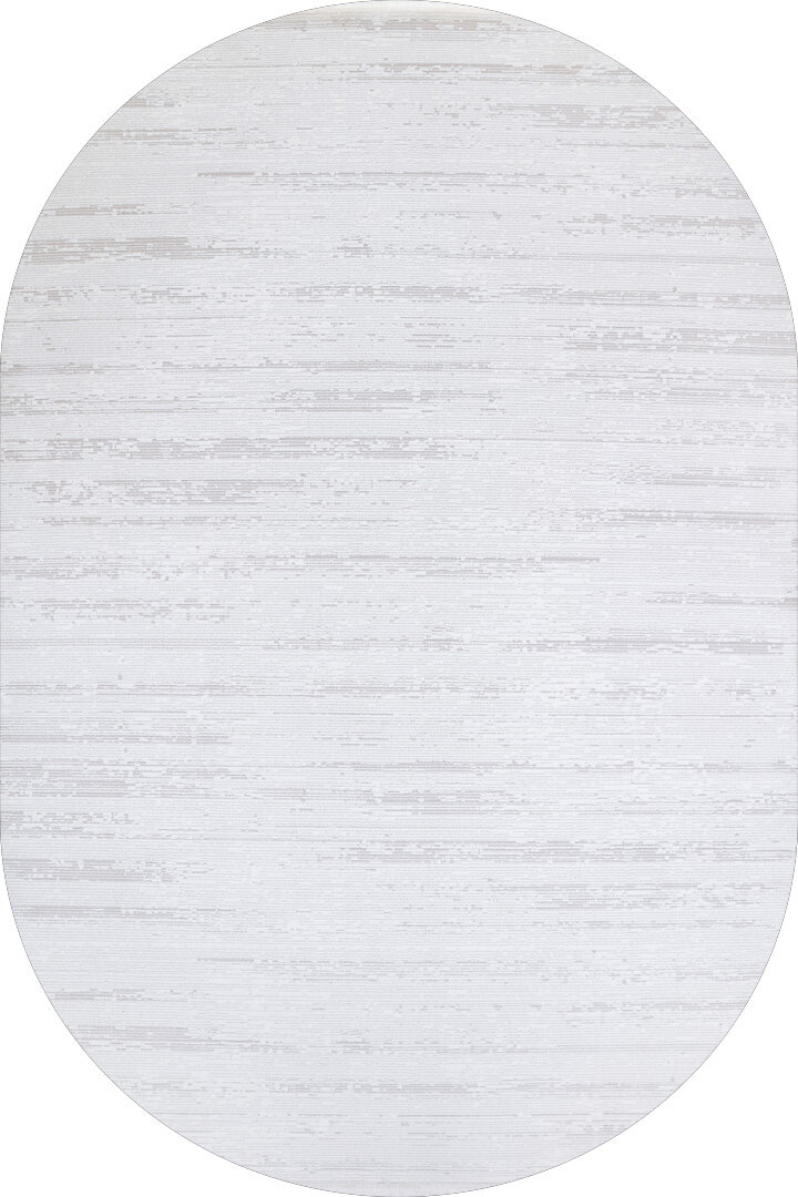 Alya Modern Tasarım Makine Oval Halı 20434 Kemik 