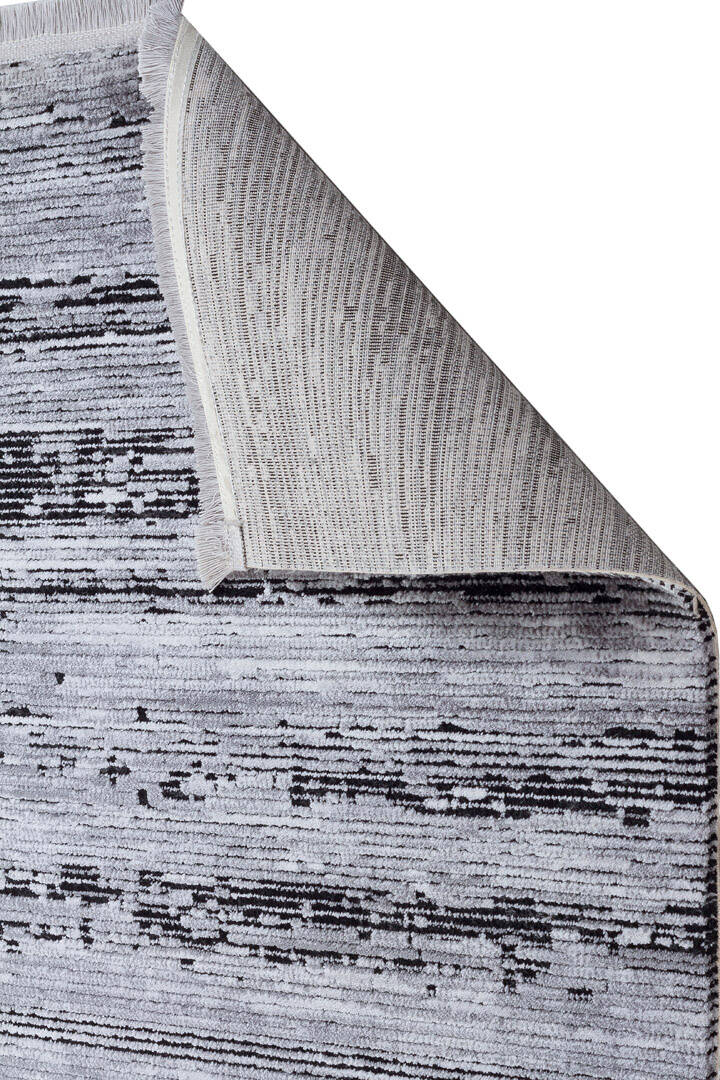 Alya Modern Tasarım Makine Oval Halı 20434 Siyah - 4