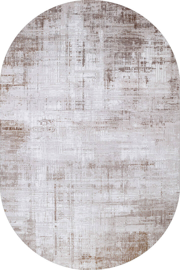 Alya Modern Tasarım Makine Oval Halı 20440 Bej - 1