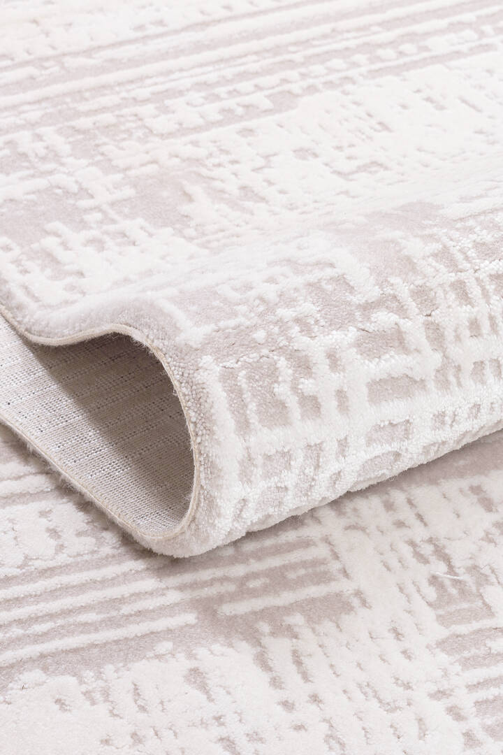 Alya Modern Tasarım Makine Oval Halı 20440 Kemik - 2