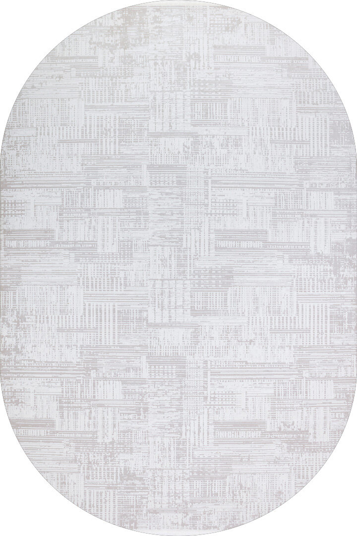 Alya Modern Tasarım Makine Oval Halı 20440 Kemik 