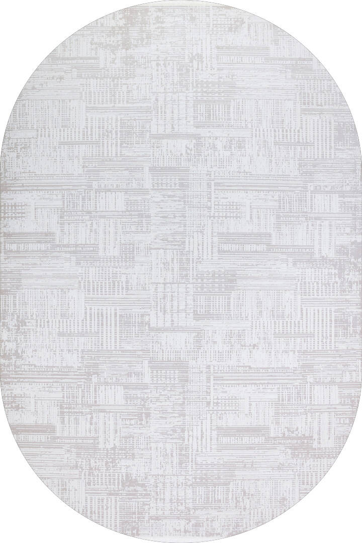 Alya Modern Tasarım Makine Oval Halı 20440 Kemik - 1