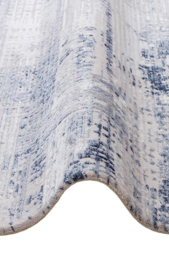 Alya Modern Tasarım Makine Oval Halı 20440 Mavi - 2