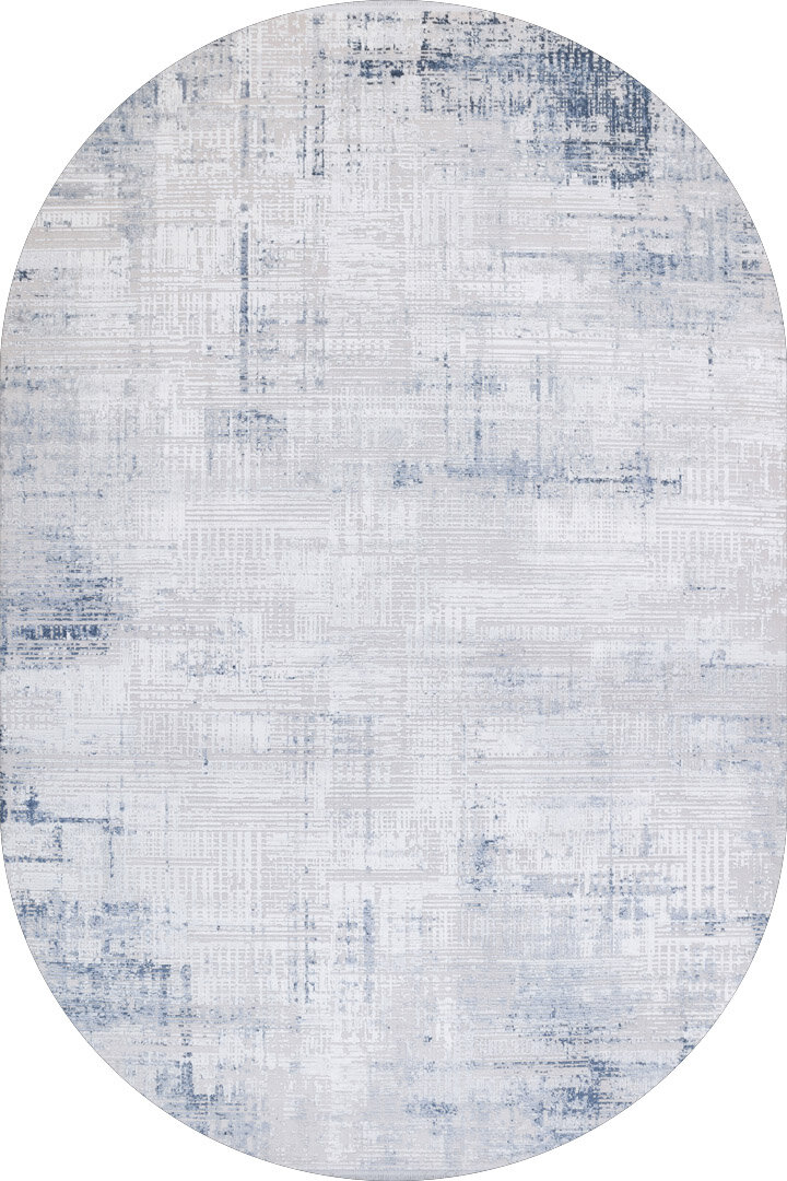 Alya Modern Tasarım Makine Oval Halı 20440 Mavi 