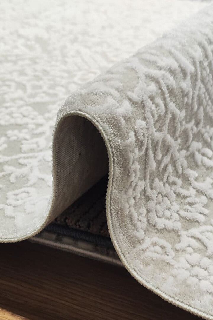 Alya Modern Tasarım Makine Oval Halı 29459 Kemik - 2