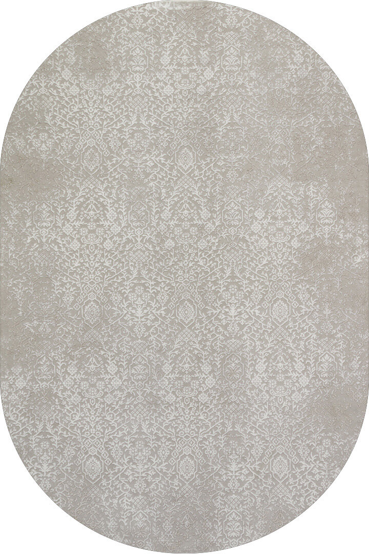 Alya Modern Tasarım Makine Oval Halı 29459 Kemik 