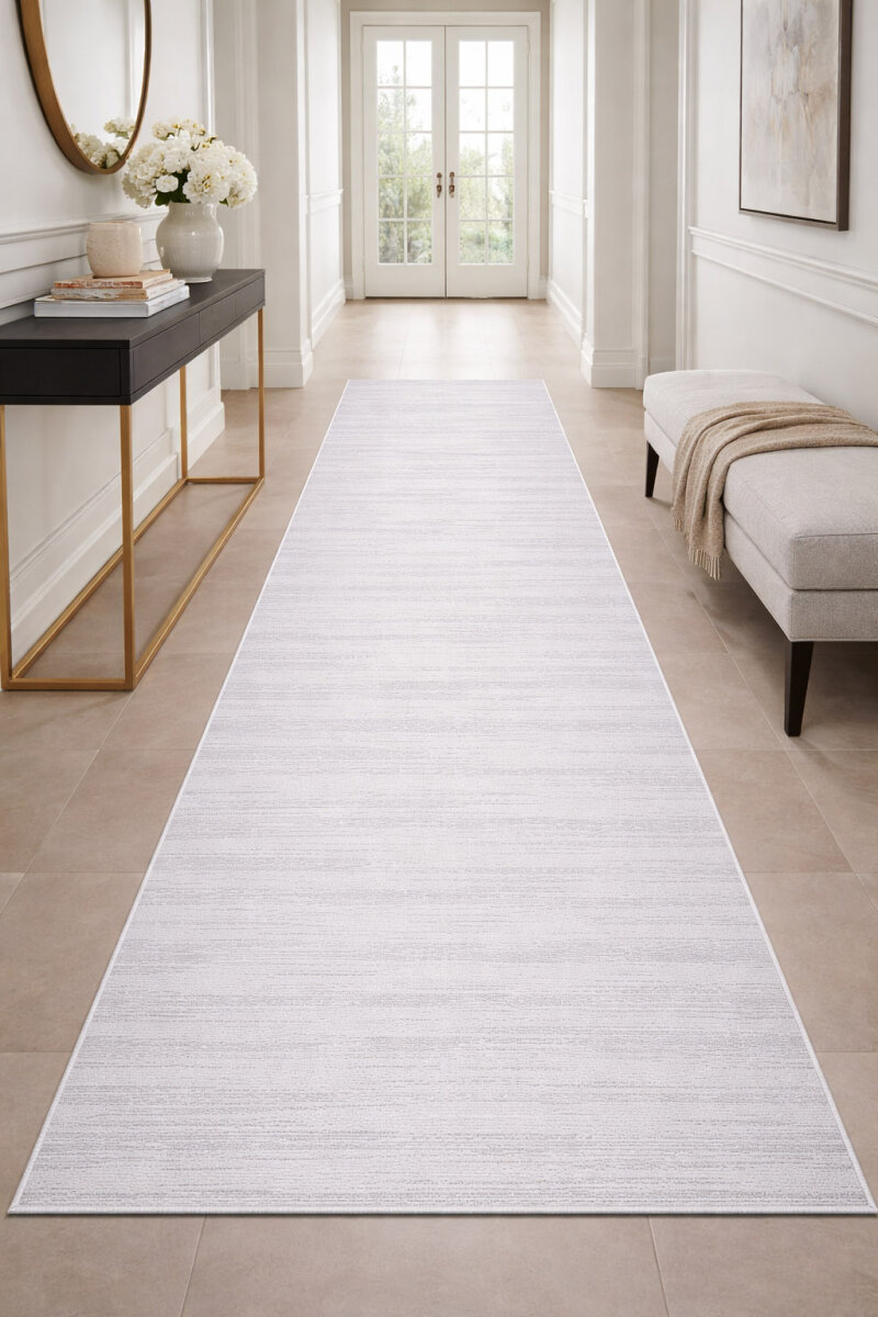 Alya Modern Tasarım Makine Yolluk Kesme Halı 20434 Bej - Frenda